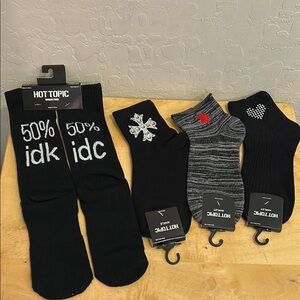 Hot Topic Socks Bundle (4 pairs)